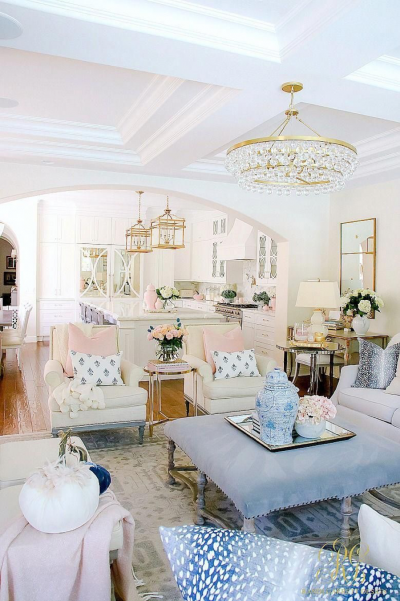 Pastel accents are trending